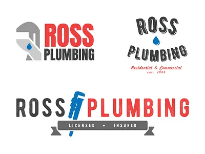 Logos for Plumbing Company illustration illustrator logo logo design monkey wrench plumber plumbing retro vector