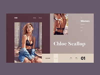 RHB art design fashion giga landing photograpgy product tamarashvili ui ux web