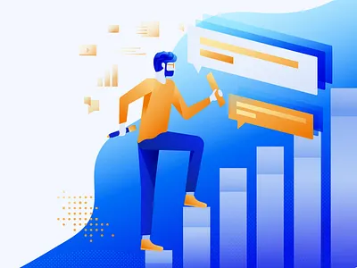 Marketing for UserTesting character chart graph illustration marketing messaging usertesting