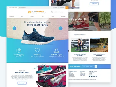 Ecommerce Redesign for Road Runner Sports design ecommerce homepage landing mobile page product shop shopify store website