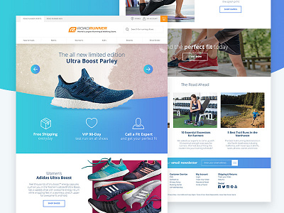 Ecommerce Redesign for Road Runner Sports design ecommerce homepage landing mobile page product shop shopify store website