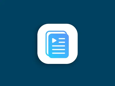 Audiobook Player App Icon Logo app icon audio book branding design ebook flat ios android mobile player reading symbol ui