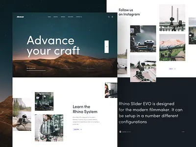 Rhino - Homepage homepage landing page ui ui design userinterface ux ux design web website