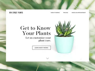 Landing Page - #003 003 dailyui landing page plant