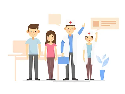 Dribbble 100day 013 character doctor hospital illustration medical