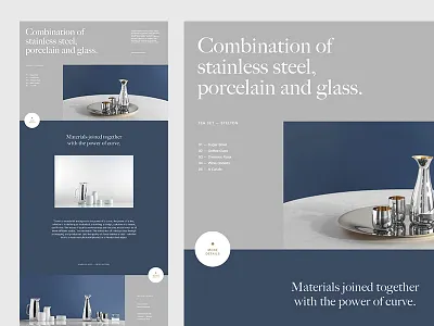 Minimal Tea Set — Landing Page agency architecture design grid interior landing minimal typography web