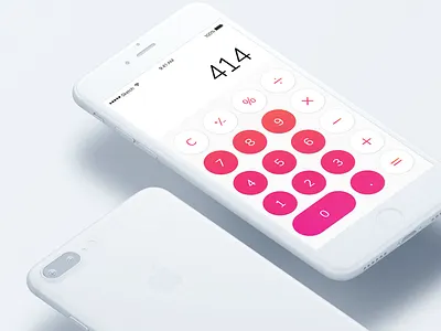 Calculator - #004 004 calculator dailyui iphone pink ui