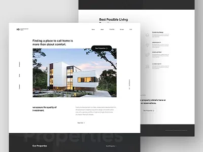 Home Development Agency. clean design interaction interface landing renting template ui ux web website zihad