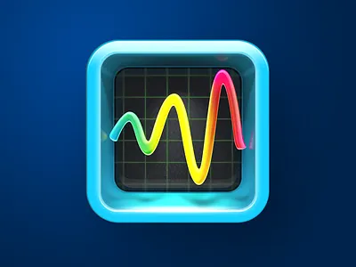 Graph Icon diagram graph grid icon monitor old