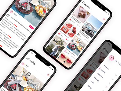 Pop beauty app beauty ios makeup profile ui