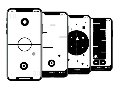 Notch Games Iphone X aesthetic black game iphone kouroupakis michail minimal notch ui ux white