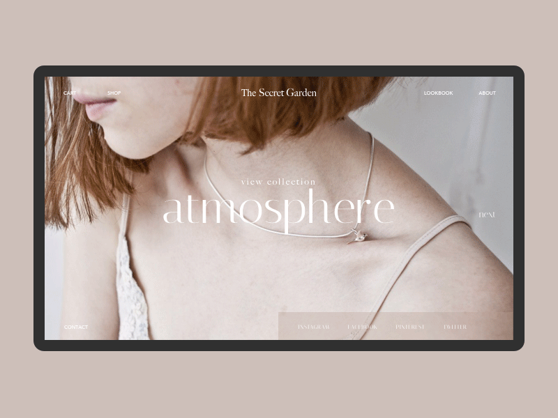 The Secret Garden clean design minimal ui ux web webdesign