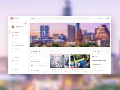 Citizen Profile Dashboard citizen clean dashboard goverment minimal profile state texas ui user interface ux