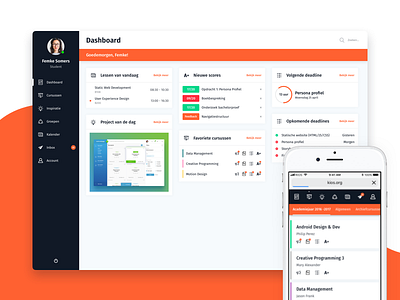 KIOS - Learning Management System dashboard education ipad iphone learning management system lms responsive school thesis ui ux web app