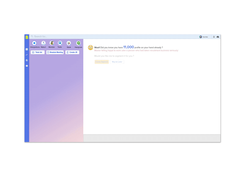 Boast JD creation application flow animation design interaction product ui ux