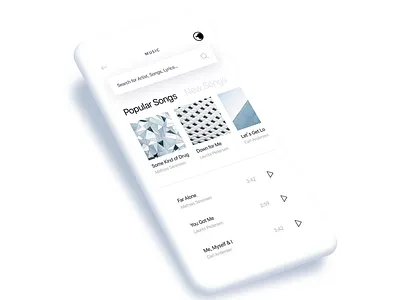 Music Player App minimalism music，player