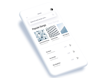 Music Player App minimalism music，player