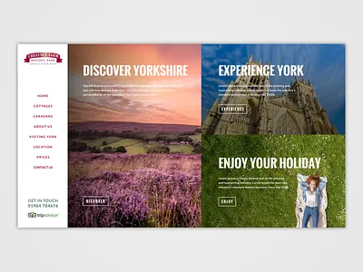 Chestnut holiday park home page landing page magazine layout responsive ux web design