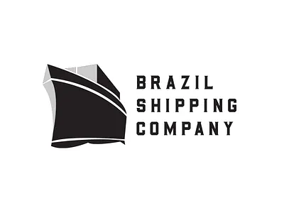 Brazil Shipping Company branding cargo cargo ship flat font identity letters logo logotype ship simple type