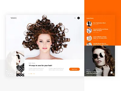 Vogue. Splash Screen. beauty clean concept design fashion ui ux web