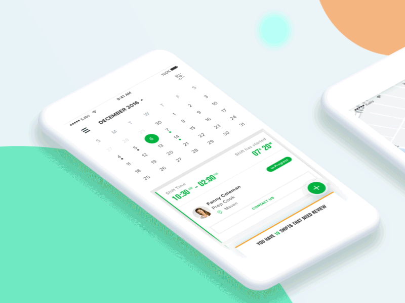 Booking flow - Restaurant staffing app animation booking calendar gig interaction map mobile restaurant san francisco ui ux vietnam
