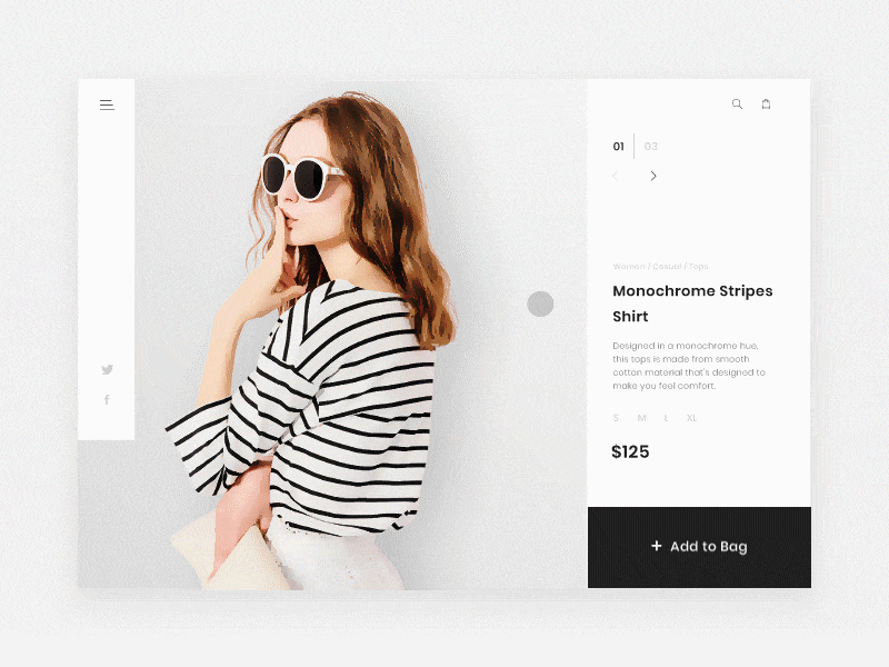 Fashion Exploration animation e commerce fashion interface models products shop ui ux