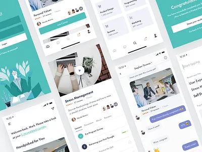 Courses App app course courses interface ios lessons login mobile sign up ui ux video