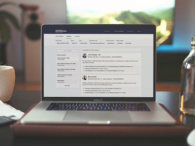 Candidate List sneak peak 😎 offerzen ui uiux user experience user interface ux ux design website