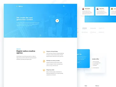 Marketing Agency Landing agency clean homepage landing page marketing minimal simple web design website
