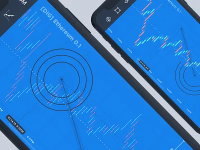 Stock Market App - Ethereum - Fibonacci Arc bitcoin blockchain coin crypto cryptocurrency dashboard ethereum mobile payment token wallet