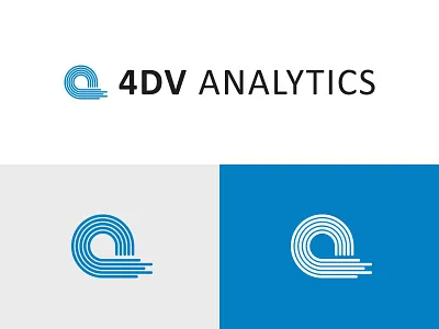 Logomark for 4DV Analtyics big branding data engineering identity logo mark technology