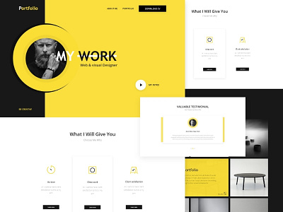 Personal Portfolio template clean color modern personal portfolio resume simple site ui ux web