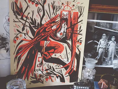 Harpy Print animal illustration illustration monster rpg wishbow