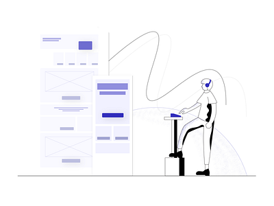 Work in progress alternative designer experimental grainy illustration outline work