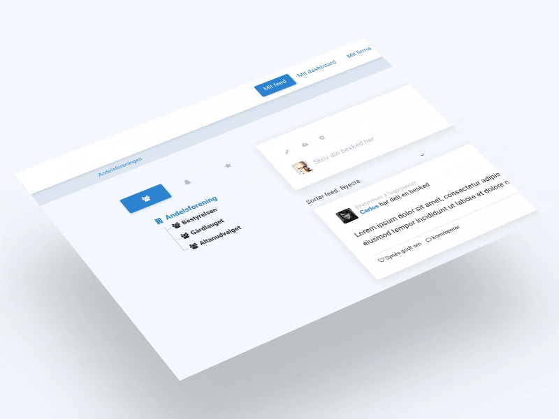 Social Platform - Notifications animation flinto flinto for mac navigation notification notifications sidebar social platform ui ui animation
