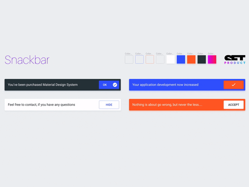 Prototyping in Figma. Material Snackbar UI bar design figma material prototyping snackbar system ui