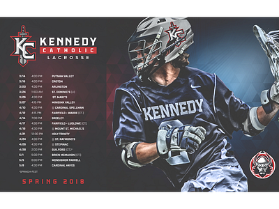 2018 Kennedy Catholic Lacrosse Schedule comp lacrosse schedule sports sports mock