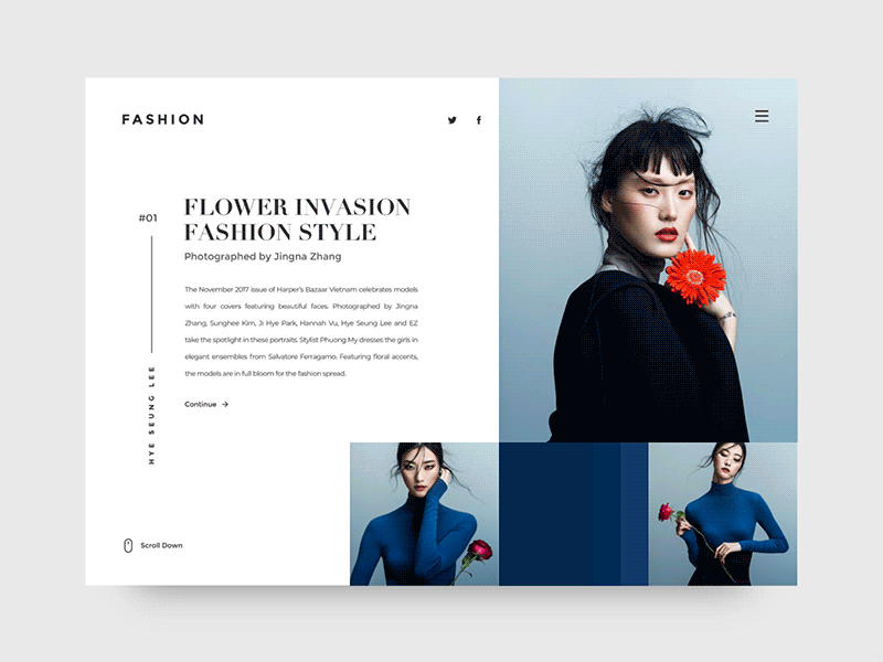 Fashion Web • Animation animation fashion interaction interface photography principle ui uiux website