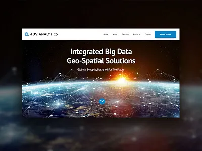 Homepage Design for 4DV Analytics analytics clean data design engineering home minimal page product web design