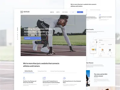 RKA Landing Page clean design landing minimalistic page product trainers training ui ux web website