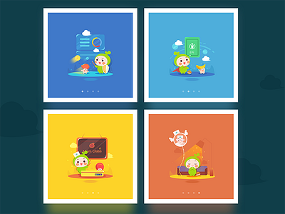 illustration-4p blue cute doctor illustration momclass orange sketch ui yellow