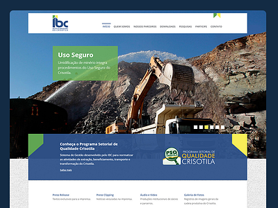 Instituto Brasileiro de Crisotita concept crisotila instituto pedra ui ux