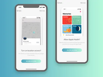 Proteon X Allow Access Screens allow access apple health health ios ios 11 iphone x notifications protein protein shakes proteon shakes
