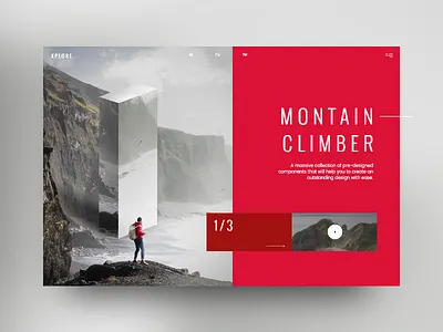 Xplore slider #1 color ui landscapes mondrianizm scenery uidesign ux uxdesign