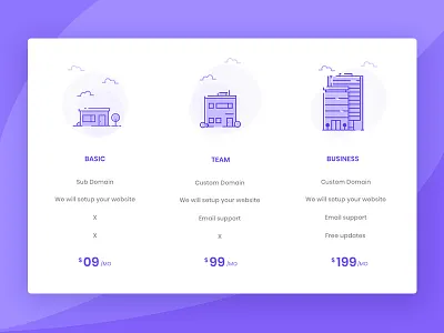 Creative & Clean Pricing Plan Design clean creative illustration mobile design modern pricing pricing plan ui ui design ux ux design web design