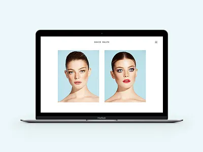 David Ralph Photography Website clean commercial grid layout minimal pastel photography website website design white