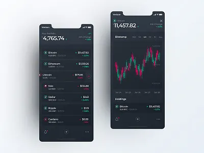 Crypto Wallet App app application crypto cryptocurrency design drawingart ios iphone token ui ux wallet