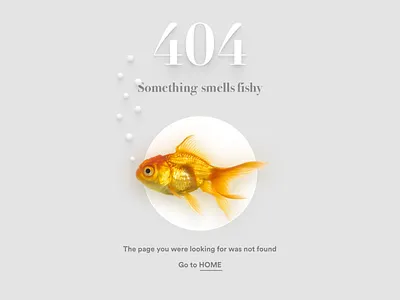 404 Page Not Found clean design error fish found missing typography ui ux web