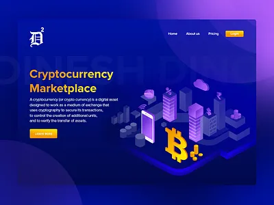 Cryptocurrency Marketplace Dark Version bitcoin bitcoin logo bitcoin technology cryptocurrency digital digital currency digital money marketplace ui uix ux