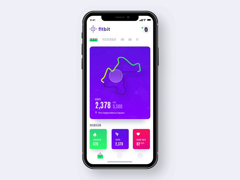 Fitbit Fitness tracker fitness ui ux